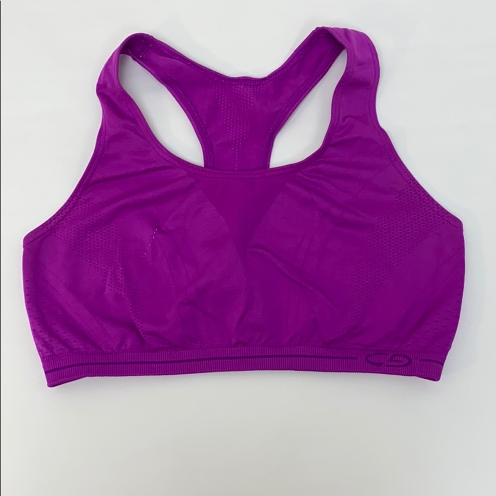 Purple sports bra